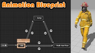 How To Make An Animation Blueprint And Blendspace  Unreal Engine 4 Tutorial [upl. by Elmira896]