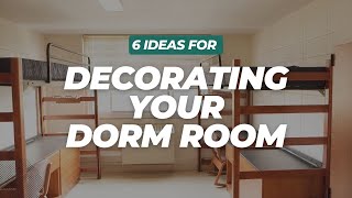 6 Ideas to Transform Your Dorm Room from Boring to Fun  Fun amp Creative Dorm Room Ideas [upl. by Yrac741]