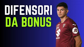 5 DIFENSORI DA BONUS AL FANTACALCIO  Guida allAsta del Fantacalcio 20242025 [upl. by Alrahs]