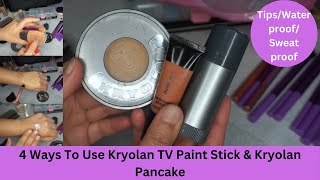 How To Use Kryolan Tv Paint Stick amp Pancake Like A Pro Must Watch Lots Of Tips [upl. by Jarietta]