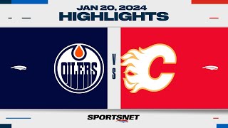 NHL Highlights  Oilers vs Flames  January 20 2024 [upl. by Charla]