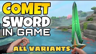 VALORANT  Episode 8 Act 3 Battlepass Comet Sword All Variants Animations amp Gameplay [upl. by Ricca]