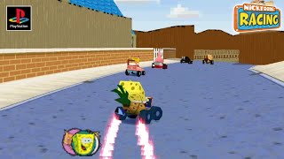 Nicktoons Racing Gameplay  SpongeBob Gameplay on Race Madness Circuit PS1 [upl. by Donall]