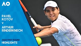 Pavel Kotov v Arthur Rinderknech Highlights  Australian Open 2024 First Round [upl. by Eltsyek]