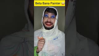 Beta Bana MF Husain Painter 🎨 comedy funny art cartoon jokes ytshorts [upl. by Elvyn12]