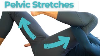 4 Pelvic Floor Stretches that Relax TIGHT Pelvic Floor Muscles  PHYSIO Beginners Routine [upl. by Elades]