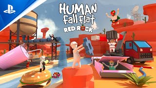 Human Fall Flat Red Rock  Launch Trailer  PS5 amp PS4 Games [upl. by Lahcear]