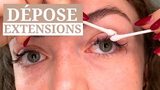 COMMENT FAIRE UNE DÉPOSE DE SES EXTENSIONS DE CILS À LA MAISON [upl. by Kinsman461]