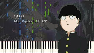 999  Mob Psycho 100 II OP  Piano Arrangement Synthesia [upl. by Yarled821]