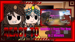 Kaiju react to Godzilla x Kong the new empire in 2 minutes Gacha club Godzilla and Kong [upl. by Neellok]