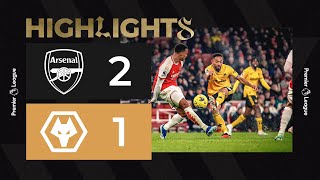 Superb Cunha goal in battling defeat  Arsenal 21 Wolves  Highlights [upl. by Mcspadden710]