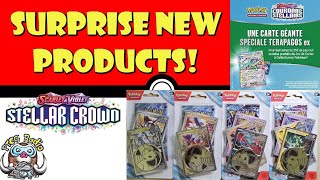 Surprise New Steallar Crown Products Revealed Jumbo Terapagos ex Pokémon TCG News [upl. by Menides]