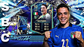 FIFA 22  GIACOMO RASPADORI TOTS SBC PLAYER REVIEW OVERVIEW TEAM OF THE SEASON FIFA22 SBC TOTS [upl. by Geralda750]