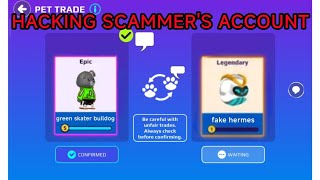 HACKING SCAMMERS ACCOUNT ‼️ pkxd trade a pet [upl. by Mikeb]