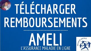 AMELI Remboursement CPAM comment TELECHARGER son relevé de paiement de sécurité sociale [upl. by Ycats]