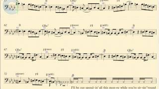 Trombone  Payphone  Maroon 5 and Wiz Khalifa  Sheet Music Chords amp Vocals [upl. by Repinuj667]