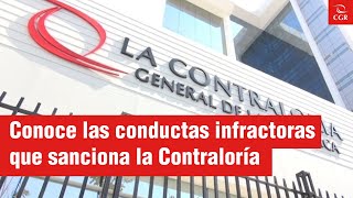 Contraloría TV  Conoce las conductas infractoras que sanciona la Contraloría [upl. by Imeon]