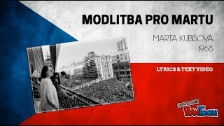 MARTA KUBIŠOVÁ  Modlitba pro Martu  Lyrics amp Text  PLC [upl. by Hpsoj]