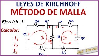 LEY DE KIRCHHOFF MALLAS  EJERCICIO 1 [upl. by Salvadore]