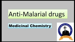 Antimalarial Drugs  Chloroquine Cinchona Biguanide SAR MOA L6 Unit2 Medicinal ChemistryIII 6th [upl. by Acire530]