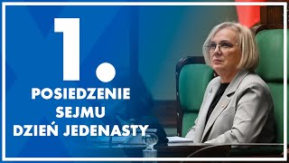 1 posiedzenie Sejmu  dzień jedenasty 19 grudnia 2023 r [upl. by Ydassac]