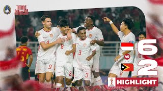 Highlights Indonesia vs Timor Leste  ASEAN U19 Boys Championship 2024 [upl. by Elboa609]