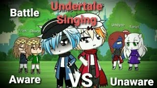 Undertale singing battle aware vs unaware 1 [upl. by Garth541]