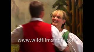 Austrian folk music and dance from the Tyrol in Austria Tiroler restaurant in Innsbruck Austria [upl. by Llenna]