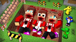 Who Buried GIGANT JJ FAMILY ALIVE in Minecraft Challenge  Maizen [upl. by Sidnarb]