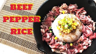 HOW TO COOK BEEF PEPPER RICE HOMEMADE FROM SCRATCH Pepper Lunch Recipe [upl. by Dorice830]