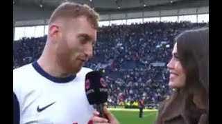 Dejan Kulusevski Post Match Interview Tottenham vs West Ham 41 [upl. by Celia945]