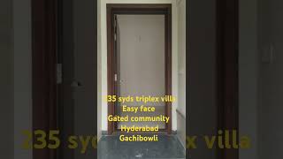 triplex villas Gachibowli kollur east face Hyderabad tellapur [upl. by Droffig]