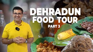 Dehradun Street Food Tour  Part 3 l Mathi Chole Beer Soda Rum Cola Desi Bhutta Chicken Roll [upl. by Singleton668]