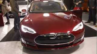 Tesla Model S Signature Beta Prototype in Signature Red at Santana Row [upl. by Reamy1]