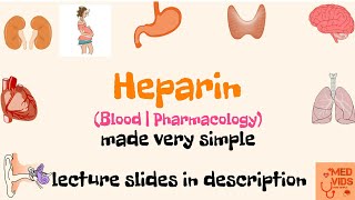 Heparin  Anticoagulant  Blood  Pharmacology  Med Vids made simple [upl. by Meeharb705]