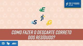 Como descartar corretamente os resíduos [upl. by Haldes]