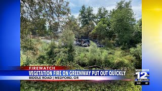 Vegetation fire on Greenway put out quickly [upl. by Mccahill]