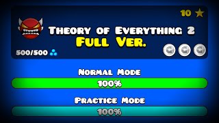 【📖】THEORY OF EVERYTHING 2 FULL VERSION BY HOAPROXGD Full HD  Geometry Dash 2113 [upl. by Adnoryt]