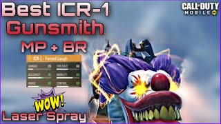 BEST 0 RECOIL FAST ADSLONG RANGE  ICR1 GUNSMITH ATTACHMENTS  FOR RANKED MP MATCHES  CODMOBILE [upl. by Cohlier]