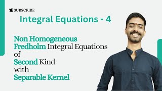 Non Homogeneous Fredholm Integral Equation with separable kernel [upl. by Skantze]