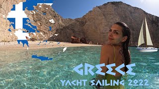 Yacht Sailing  Greece 2022 with friends Ionian Sea [upl. by Drahsar]