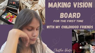 My Vision Board of 2024 How to make a vision board  Childhood Friends Chestha Khatri [upl. by Jany]