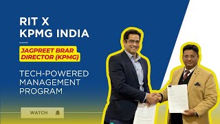 RIT X KPMG  Uttarakhands 1st Tech Powered Management Program [upl. by Federica]