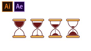 How to Create and Animate Loading Sand Timer Animation in After Effects Tutorial [upl. by Koch]