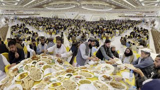 Luxury Afghan Wedding ceremony in Kabul Afghanistan  Cooking Kabuli Pulao for 10000 Peoples [upl. by Arramahs473]