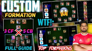 Custom Formation  Full Guide EFOOTBALL 24💥  3 CF ❌ How To Create Powerful Formations  Know This [upl. by Eberto]