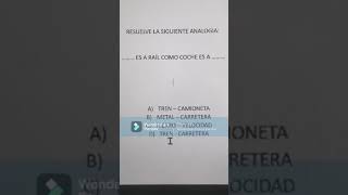 Como resolver una analogía verbal UTEQ [upl. by Yreffej]