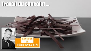 Decor chocolat  Le travail du chocolat par Chef Sylvain [upl. by Cahra]