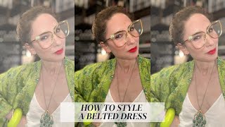 How to Style a Belted Dress  limegreen stylingtips fashiontips grwm [upl. by Giff]