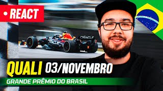 F1 REACT AO VIVO  CLASSIFICAÇÃO GP DO BRASIL DE 2024 [upl. by Foster]